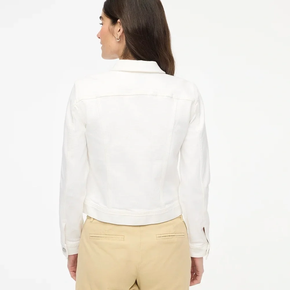 NWT J.Crew Classic Jean Jacket In White Wash
